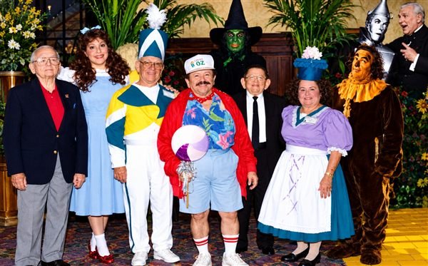 Elaine Horn as Dorothy with original Wizard of Oz Munchkins and Oz characters